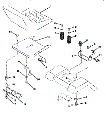 Seat Assembly parts for Craftsman Front-Engine Lawn Tractor 917258503 from AppliancePartsPros.com