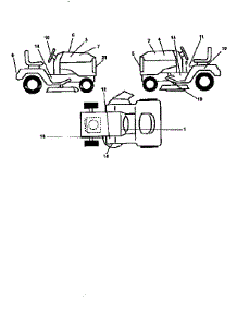 Decals parts for Craftsman Front-Engine Lawn Tractor 917258503 from AppliancePartsPros.com