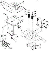Seat Assembly parts for Craftsman Front-Engine Lawn Tractor 917258504 from AppliancePartsPros.com