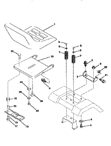 Seat Assembly parts for Craftsman Front-Engine Lawn Tractor 917258510 from AppliancePartsPros.com