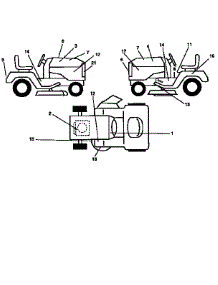 Decals parts for Craftsman Front-Engine Lawn Tractor 917258510 from AppliancePartsPros.com