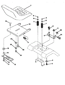 Seat Assembly parts for Craftsman Front-Engine Lawn Tractor 917258515 from AppliancePartsPros.com