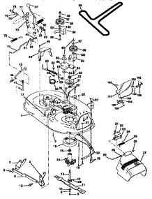 Mower Deck parts for Craftsman Front-Engine Lawn Tractor 917258515 from AppliancePartsPros.com