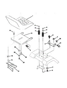 Seat Assembly parts for Craftsman Front-Engine Lawn Tractor 917258516 from AppliancePartsPros.com