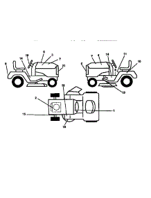 Decals parts for Craftsman Front-Engine Lawn Tractor 917258516 from AppliancePartsPros.com
