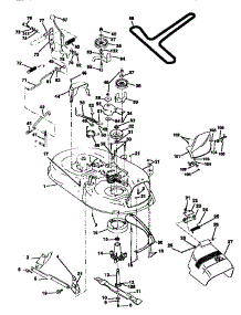 Mower parts for Craftsman Front-Engine Lawn Tractor 917258516 from AppliancePartsPros.com