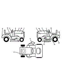 Decals parts for Craftsman Front-Engine Lawn Tractor 917258520 from AppliancePartsPros.com