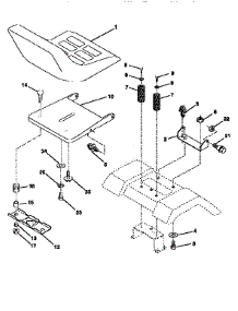 Seat Assembly parts for Craftsman Front-Engine Lawn Tractor 917258521 from AppliancePartsPros.com