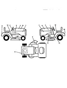 Decals parts for Craftsman Front-Engine Lawn Tractor 917258521 from AppliancePartsPros.com