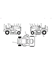 Decals parts for Craftsman Front-Engine Lawn Tractor 917258522 from AppliancePartsPros.com
