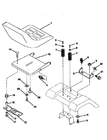 Seat Assembly parts for Craftsman Front-Engine Lawn Tractor 917258523 from AppliancePartsPros.com