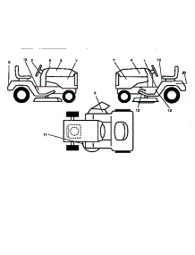 Decals parts for Craftsman Front-Engine Lawn Tractor 917258523 from AppliancePartsPros.com