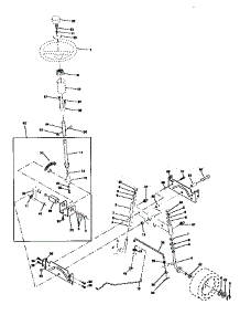 Steering Assembly parts for Craftsman Front-Engine Lawn Tractor 917258524 from AppliancePartsPros.com