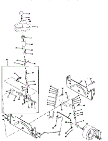 Steering Assembly parts for Craftsman Front-Engine Lawn Tractor 917258530 from AppliancePartsPros.com