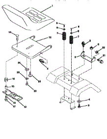 Seat Assembly parts for Craftsman Front-Engine Lawn Tractor 917258530 from AppliancePartsPros.com
