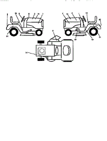 Decals parts for Craftsman Front-Engine Lawn Tractor 917258530 from AppliancePartsPros.com