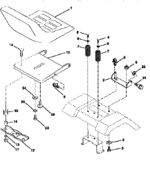 Seat Assembly parts for Craftsman Front-Engine Lawn Tractor 917258531 from AppliancePartsPros.com