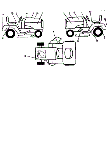 Decals parts for Craftsman Front-Engine Lawn Tractor 917258531 from AppliancePartsPros.com