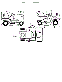 Decals parts for Craftsman Front-Engine Lawn Tractor 917258532 from AppliancePartsPros.com