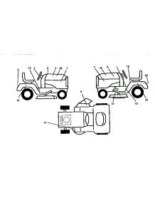 Decals parts for Craftsman Front-Engine Lawn Tractor 917258534 from AppliancePartsPros.com