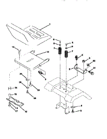 Seat Assembly parts for Craftsman Front-Engine Lawn Tractor 917258535 from AppliancePartsPros.com