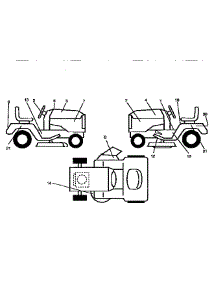 Decals parts for Craftsman Front-Engine Lawn Tractor 917258535 from AppliancePartsPros.com