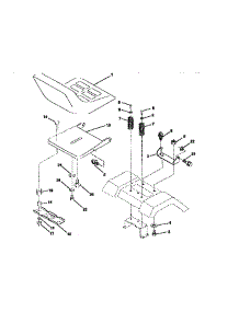 Seat Assembly parts for Craftsman Front-Engine Lawn Tractor 917258540 from AppliancePartsPros.com