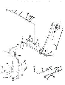 Mower Lift parts for Craftsman Front-Engine Lawn Tractor 917258540 from AppliancePartsPros.com