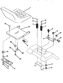 Seat Assembly parts for Craftsman Front-Engine Lawn Tractor 917258541 from AppliancePartsPros.com