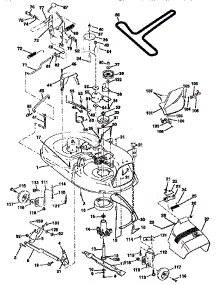 Mower Deck parts for Craftsman Front-Engine Lawn Tractor 917258541 from AppliancePartsPros.com
