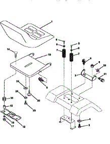 Seat Assembly parts for Craftsman Front-Engine Lawn Tractor 917258542 from AppliancePartsPros.com