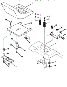 Seat Assembly parts for Craftsman Front-Engine Lawn Tractor 917258543 from AppliancePartsPros.com