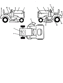 Decal parts for Craftsman Front-Engine Lawn Tractor 917258544 from AppliancePartsPros.com