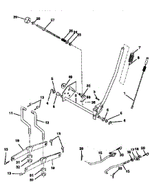 Mower Lift parts for Craftsman Front-Engine Lawn Tractor 917258551 from AppliancePartsPros.com