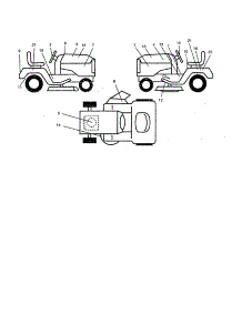 Decals parts for Craftsman Front-Engine Lawn Tractor 917258552 from AppliancePartsPros.com