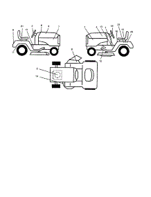 Decals parts for Craftsman Front-Engine Lawn Tractor 917258554 from AppliancePartsPros.com