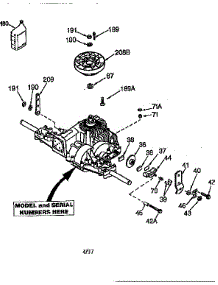 Transaxle 205-026B (71 / 143) parts for Craftsman Front-Engine Lawn Tractor 917258555 from AppliancePartsPros.com