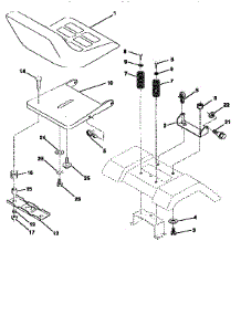 Seat Assembly parts for Craftsman Front-Engine Lawn Tractor 917258555 from AppliancePartsPros.com