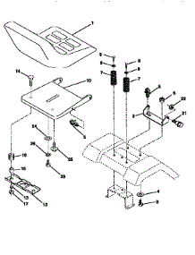 Seat Assembly parts for Craftsman Front-Engine Lawn Tractor 917258560 from AppliancePartsPros.com