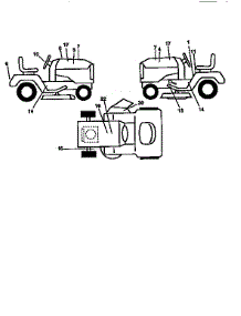 Decals parts for Craftsman Front-Engine Lawn Tractor 917258560 from AppliancePartsPros.com