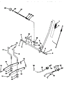Mower Lift parts for Craftsman Front-Engine Lawn Tractor 917258563 from AppliancePartsPros.com
