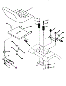 Seat Assembly parts for Craftsman Front-Engine Lawn Tractor 917258563 from AppliancePartsPros.com