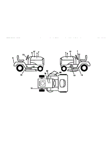 Decals parts for Craftsman Front-Engine Lawn Tractor 917258563 from AppliancePartsPros.com