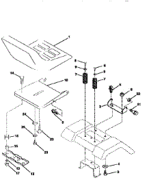 Seat Assembly parts for Craftsman Front-Engine Lawn Tractor 917258564 from AppliancePartsPros.com