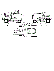 Decals parts for Craftsman Front-Engine Lawn Tractor 917258564 from AppliancePartsPros.com