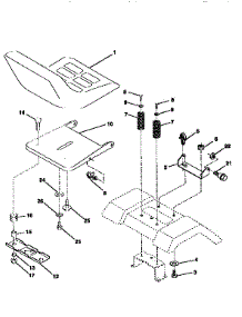 Seat Assembly parts for Craftsman Front-Engine Lawn Tractor 917258565 from AppliancePartsPros.com