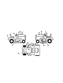 Decals parts for Craftsman Front-Engine Lawn Tractor 917258565 from AppliancePartsPros.com