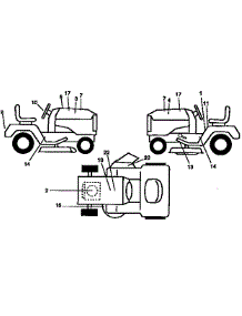Decals parts for Craftsman Front-Engine Lawn Tractor 917258566 from AppliancePartsPros.com