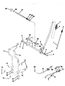 Mower Lift parts for Craftsman Front-Engine Lawn Tractor 917258566 from AppliancePartsPros.com