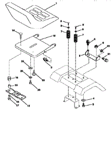Seat Assembly parts for Craftsman Front-Engine Lawn Tractor 917258570 from AppliancePartsPros.com